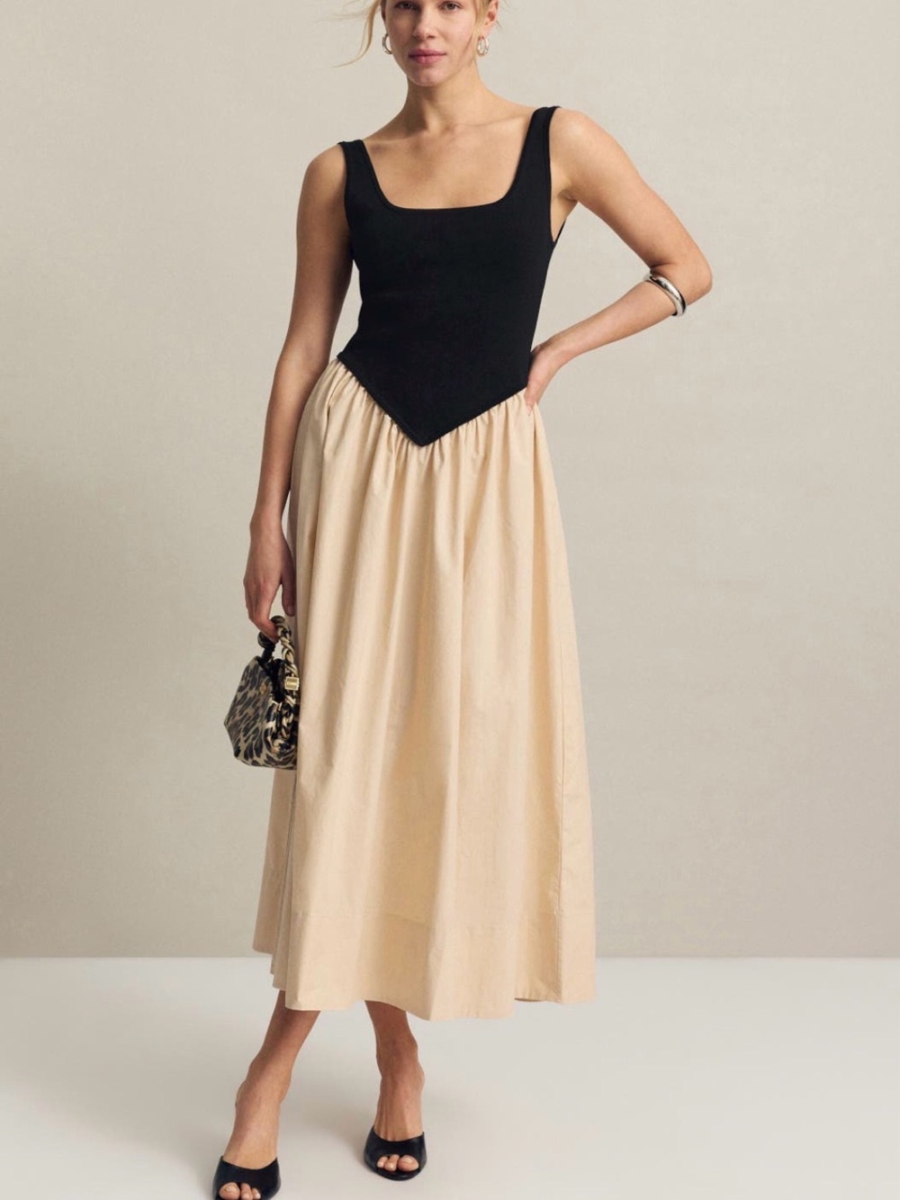 Ronny Kobo Collection Black Ribbed Top